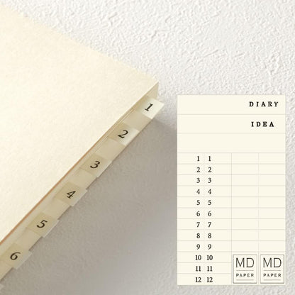 Midori Codex 1 Page A Day A5 Notebook Only - Grid Ruled Dotted Blank