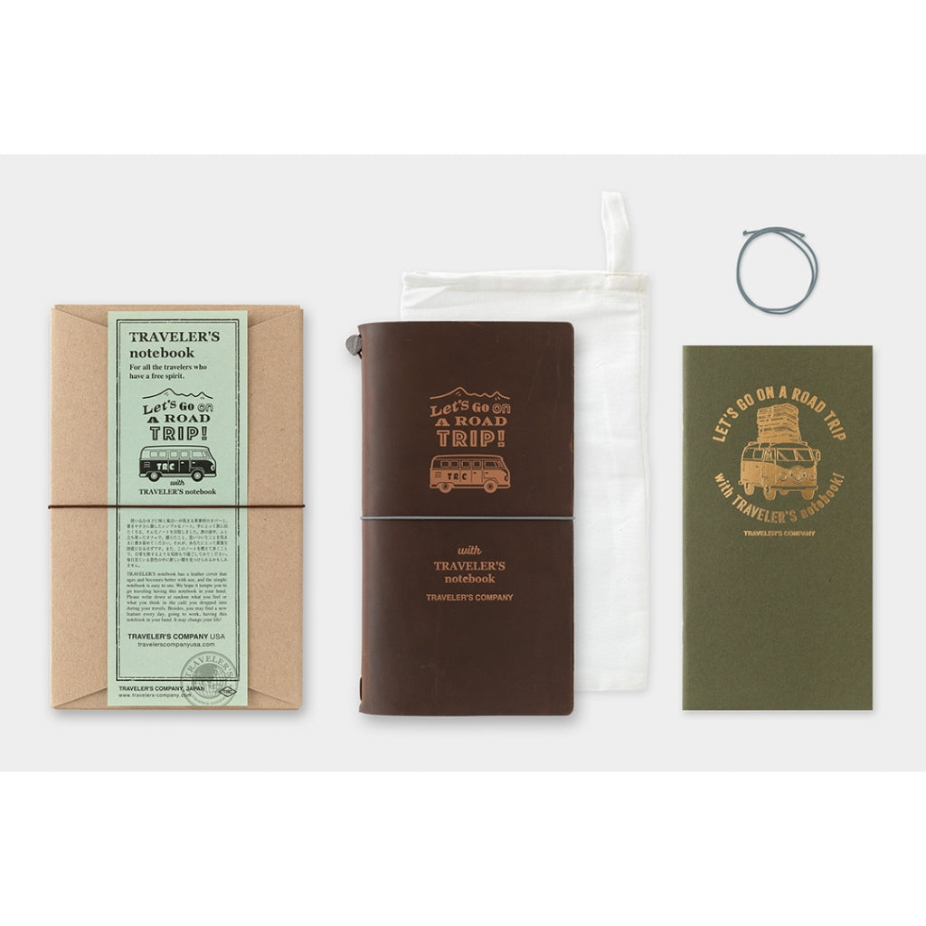 [Limited!] TRAVELER'S Notebook Brown Road Trip - Starter Kit