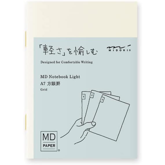 [On Hand] Midori MD Note Cover and Notebook - Grid / Blank / Ruled / Lined / A6 / B6 / A5