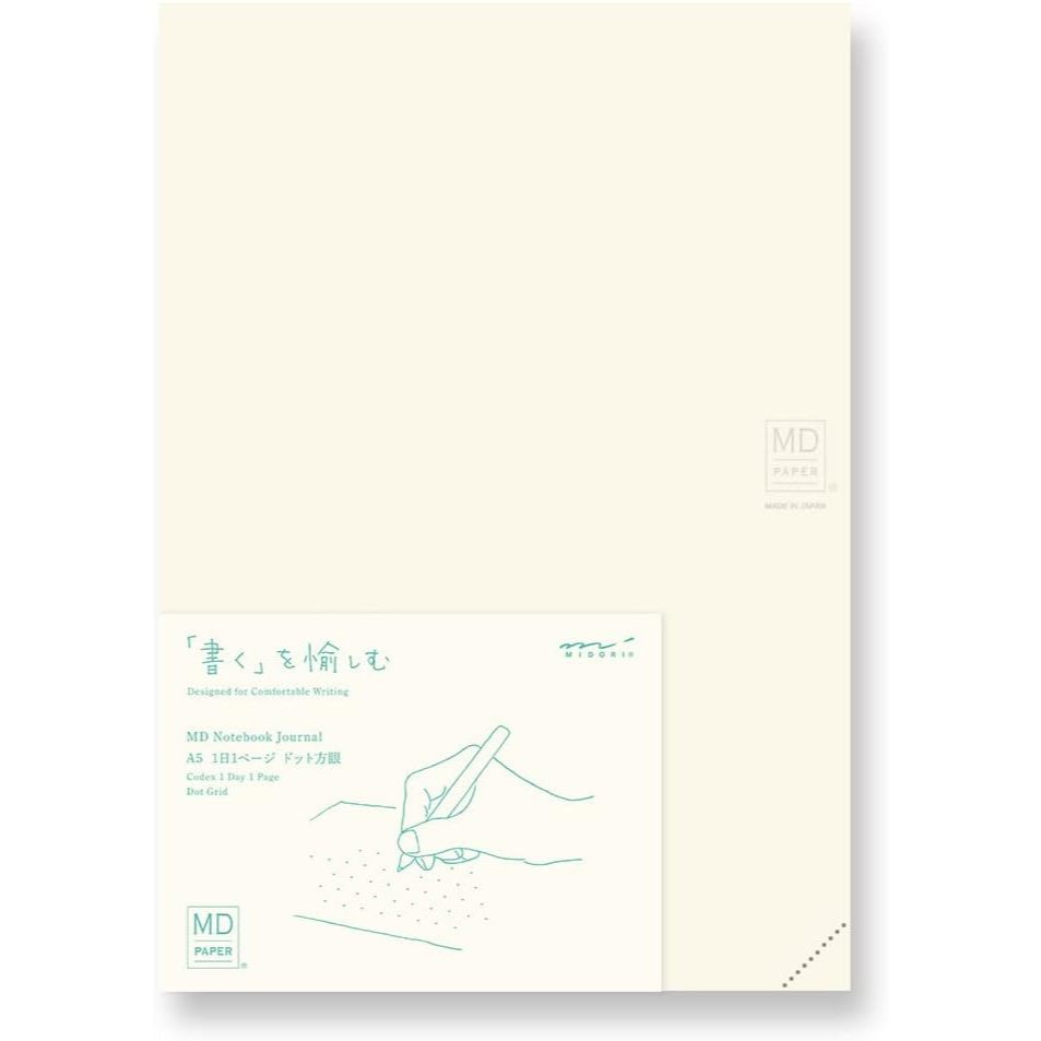 Midori Codex 1 Page A Day A5 Notebook Only - Grid Ruled Dotted Blank