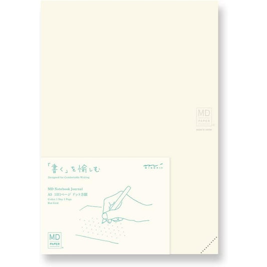 Midori Codex 1 Page A Day A5 Notebook Only - Grid Ruled Dotted Blank