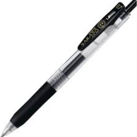 Zebra Sarasa Clip Black (Per Piece) 0.3 0.4 0.5 0.7 1.0 mm Gel Pen