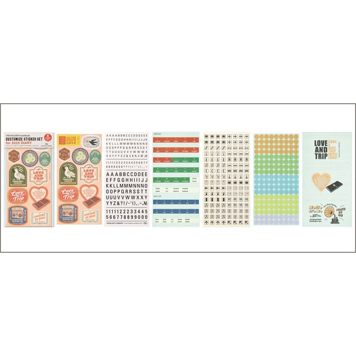 On Hand Travelers Company Diary 2025 Regular Passport Notebook Folder Plastic Sheet Custom Sticker