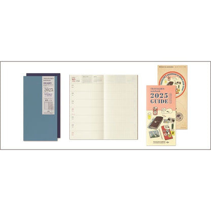 On Hand Travelers Company Diary 2025 Regular Passport Notebook Folder Plastic Sheet Custom Sticker