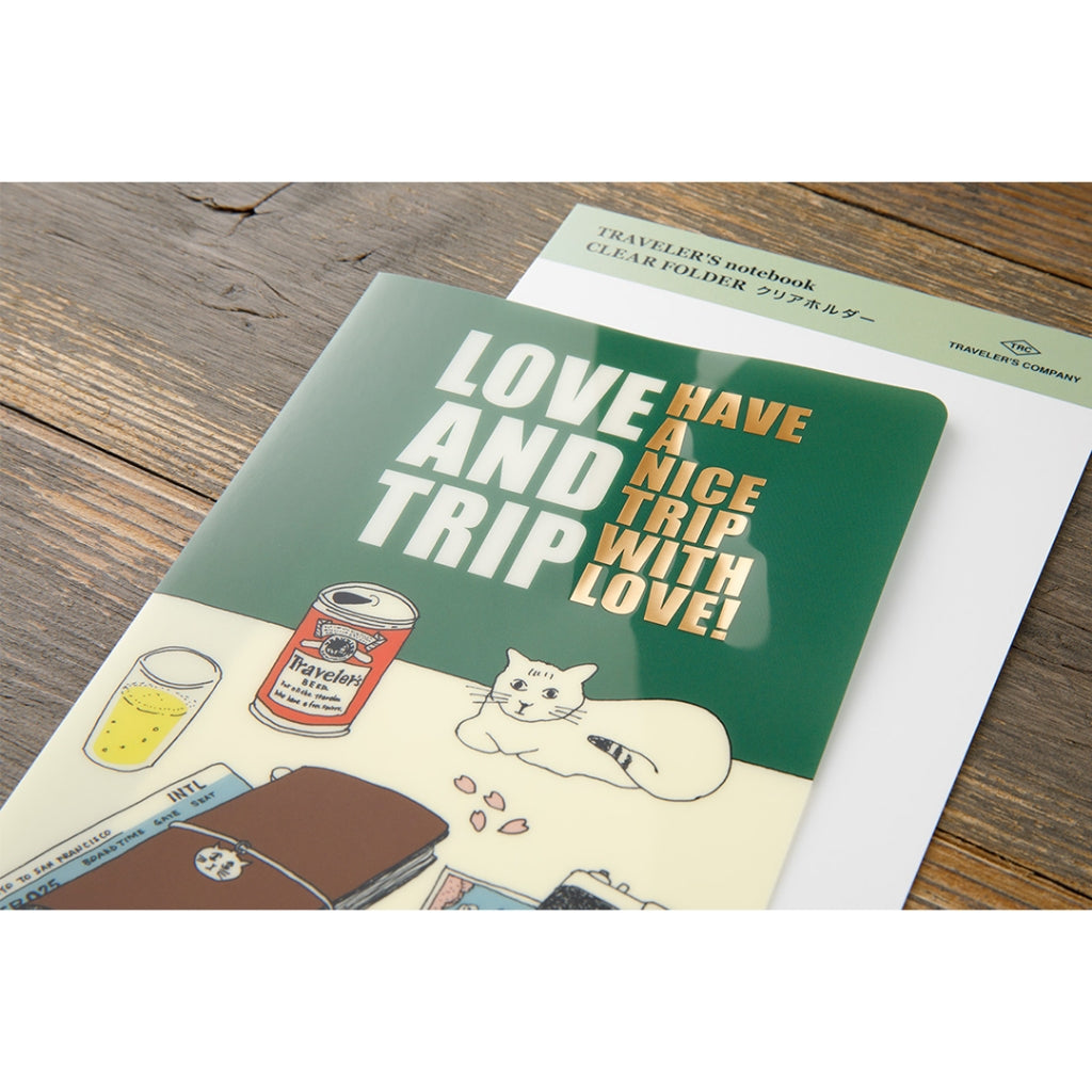 On Hand Travelers Company Diary 2025 Regular Passport Notebook Folder Plastic Sheet Custom Sticker