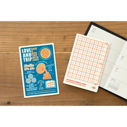 On Hand Travelers Company Diary 2025 Regular Passport Notebook Folder Plastic Sheet Custom Sticker