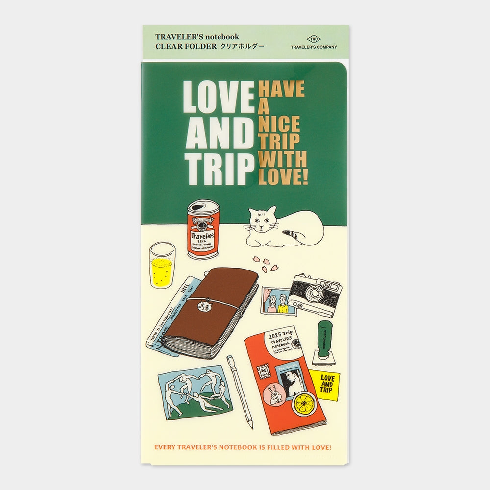 On Hand Travelers Company Diary 2025 Regular Passport Notebook Folder Plastic Sheet Custom Sticker
