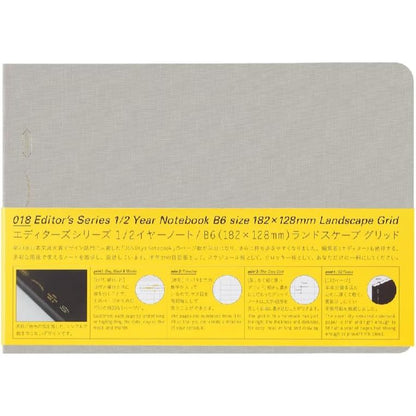 [On Hand] Nitoms STALOGY 365 Days Grid / Dot / Plain Blank Slim Notebook A6 B6 A5 B5 A4