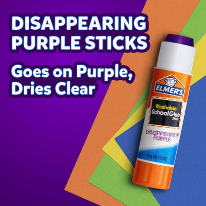 Elmer’s Washable School Glue Stick 6g - Disappearing Purple Violet School Supplies Arts & Crafts