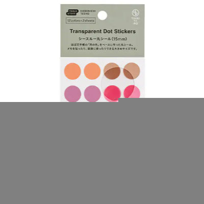 Hobonichi TSUKI no IRO - Dot, Index, Stickers Set, Translucent, Sticky Notes, Mini Card Set