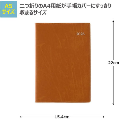 NOLTY 2026 PDCA Business Planner - A5 Diary - Weekly Vertical + Memo Schedule Notebook 6701, 6700