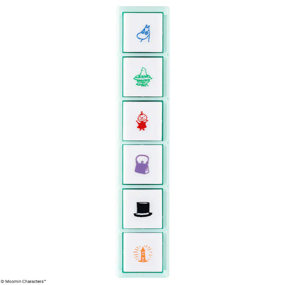 Hobonichi x Moomin - Deco Rush Sticky Notes Pochitto6 Clear Rotating Stamp Stencil Absorbing Paper