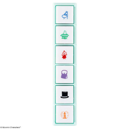 Hobonichi x Moomin - Deco Rush Sticky Notes Pochitto6 Clear Rotating Stamp Stencil Absorbing Paper