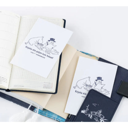 Hobonichi x Moomin - Deco Rush Sticky Notes Pochitto6 Clear Rotating Stamp Stencil Absorbing Paper