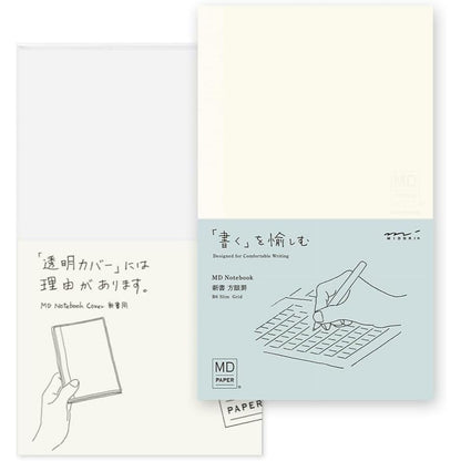 [On Hand] Midori MD Note Cover and Notebook - Grid / Blank / Ruled / Lined / A6 / B6 / A5