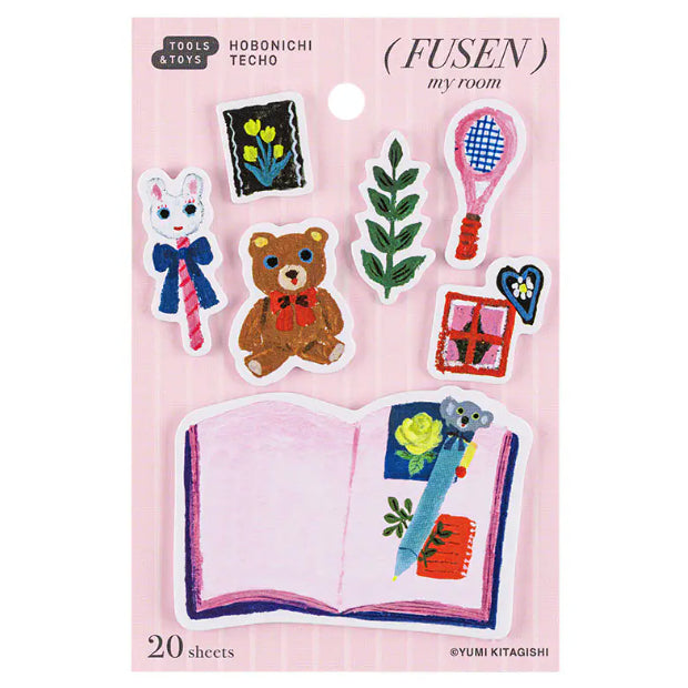 Hobonichi x Yumi Kitagishi - Stickers Bookmark Mini Folder Letter Set Sticky Notes Ballpoint Pen