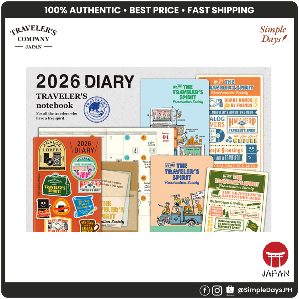 Traveler's Notebook 2026 Diary Passport / Regular Refill Planner