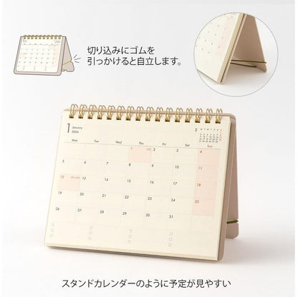 Midori 2026 Plus Stand Diary B6 Monthly Planner Notebook