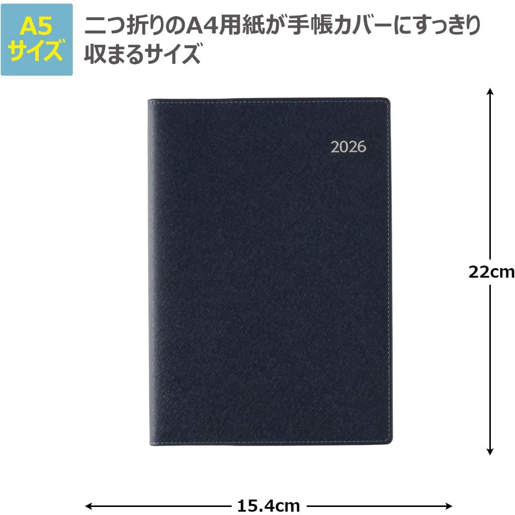 NOLTY 2026 PDCA Business Planner - A5 Diary - Weekly Vertical + Memo Schedule Notebook 6701, 6700