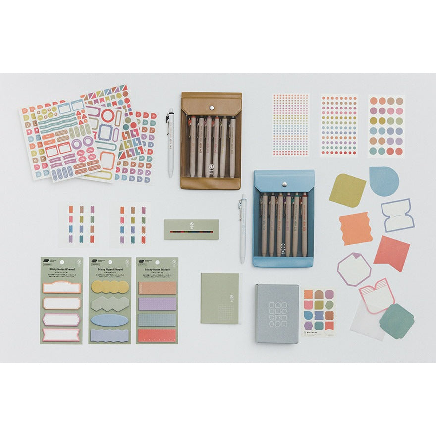 Hobonichi TSUKI no IRO - Dot, Index, Stickers Set, Translucent, Sticky Notes, Mini Card Set
