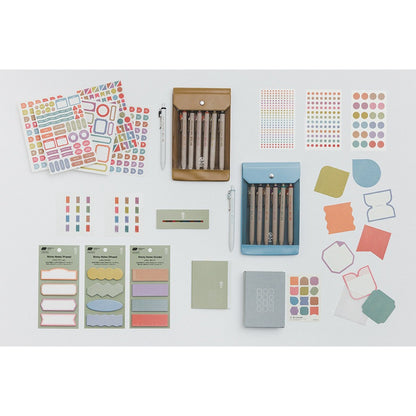 Hobonichi TSUKI no IRO - Dot, Index, Stickers Set, Translucent, Sticky Notes, Mini Card Set
