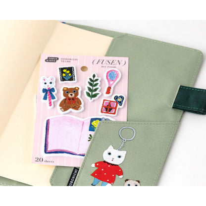 Hobonichi x Yumi Kitagishi - Stickers Bookmark Mini Folder Letter Set Sticky Notes Ballpoint Pen