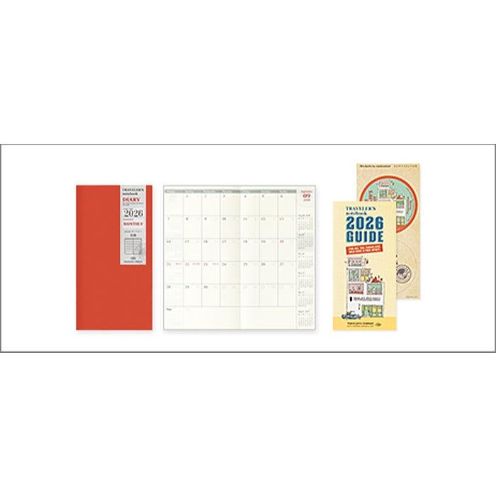 Traveler's Notebook 2026 Diary Passport / Regular Refill Planner
