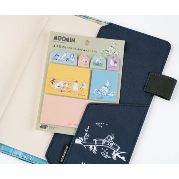 Hobonichi x Moomin - Deco Rush Sticky Notes Pochitto6 Clear Rotating Stamp Stencil Absorbing Paper