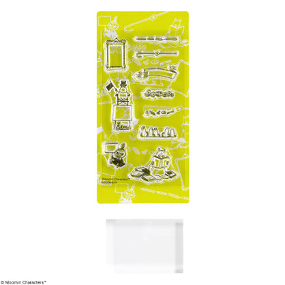 Hobonichi x Moomin - Deco Rush Sticky Notes Pochitto6 Clear Rotating Stamp Stencil Absorbing Paper