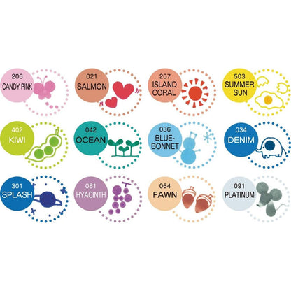 Kuretake ZIG Clean Color Dot - 12 Colors - Dual End Tips - Water Based Pen