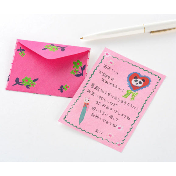Hobonichi x Yumi Kitagishi - Stickers Bookmark Mini Folder Letter Set Sticky Notes Ballpoint Pen