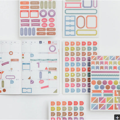 Hobonichi TSUKI no IRO - Dot, Index, Stickers Set, Translucent, Sticky Notes, Mini Card Set