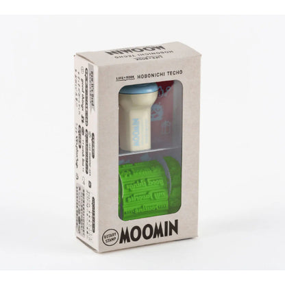 Hobonichi x Moomin - Deco Rush Sticky Notes Pochitto6 Clear Rotating Stamp Stencil Absorbing Paper