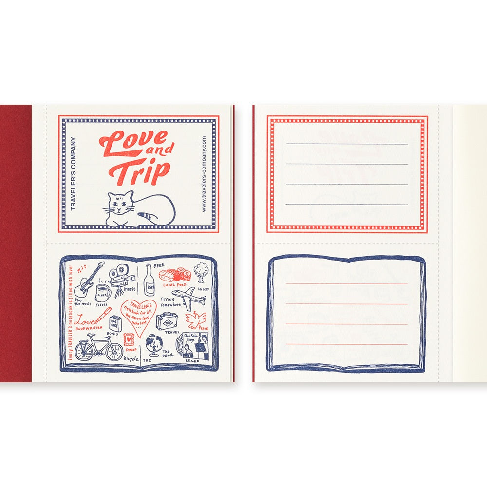 Traveler's Notebook Refill LOVE AND TRIP - Regular & Passport Size Notebook