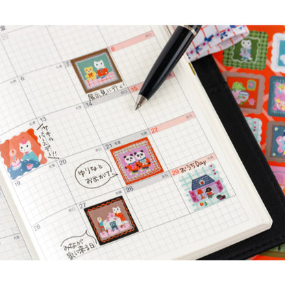 Hobonichi x Yumi Kitagishi - Stickers Bookmark Mini Folder Letter Set Sticky Notes Ballpoint Pen