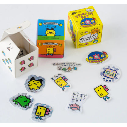 Hobonichi x Tamagotchi - Flake Stickers Box Set Deco Rush Sticky Notes Pochitto6 Push Button Stamp