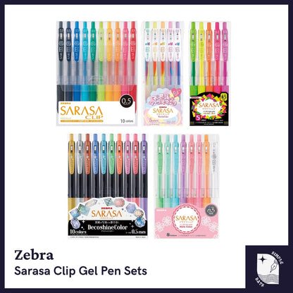 [On Hand] Zebra Sarasa Clip Gel Pen Sets (Color, Milk, Deco Shine, Neon, Marble)